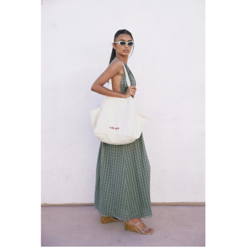 ๐CULT GAIA๐ Reusable Tote Bag Canvas Carryall Logo Recycled Cotton Cream - Picture 2 of 12